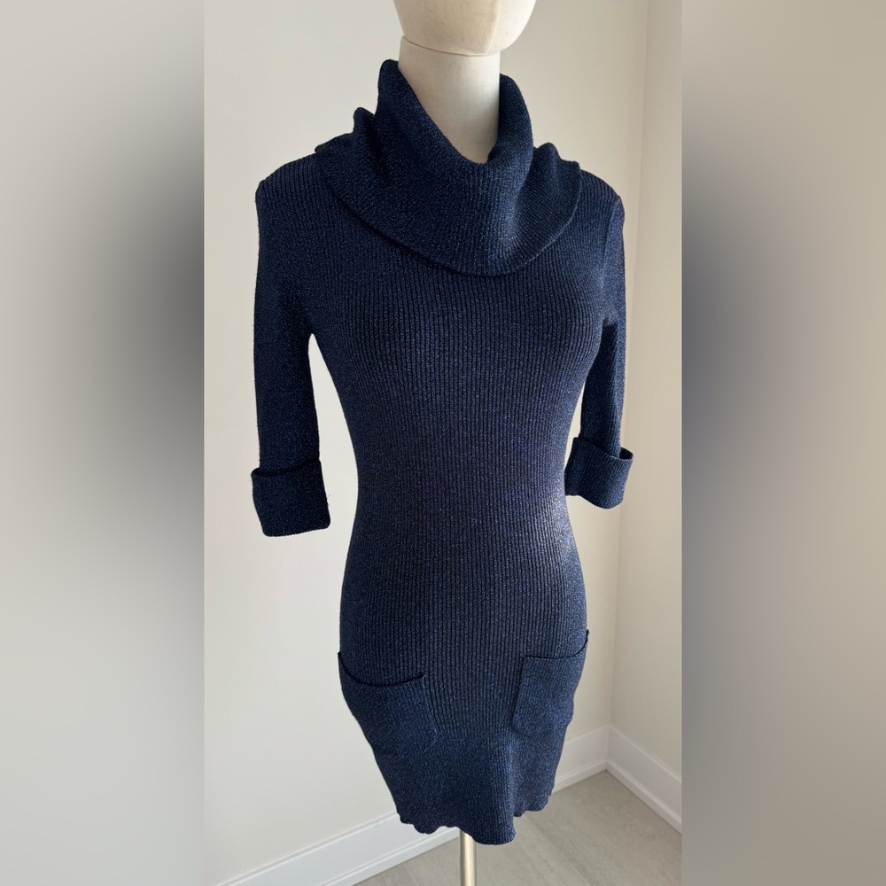 Philosophy - Elegant‎ Navy Blue Women's Bodycon dress/tunic, size medium - Picture 4 of 11